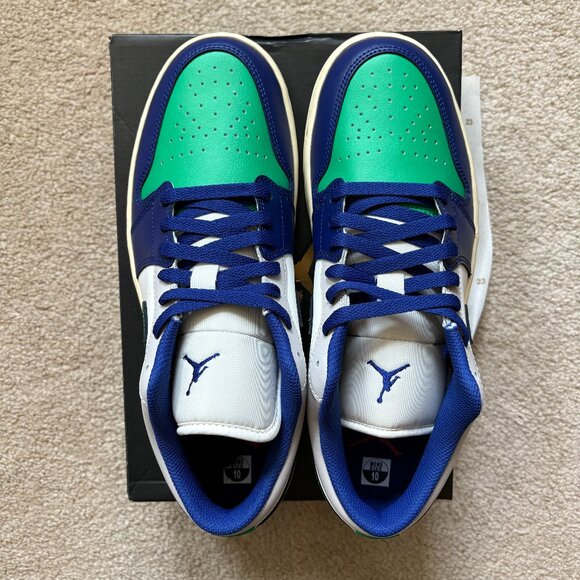 NEW Nike Air Jordan 1 Low in sail/deep royal blue NEW RELEASE men's 10